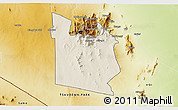 Shaded Relief 3D Map of MWATATE, physical outside