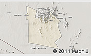 Shaded Relief 3D Map of MWATATE, semi-desaturated