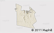 Shaded Relief 3D Map of MWATATE, single color outside