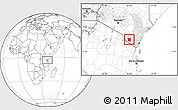 Blank Location Map of MWATATE, highlighted grandparent region