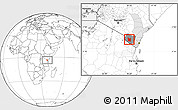 Blank Location Map of MWATATE, highlighted parent region, highlighted grandparent region