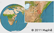 Satellite Location Map of MWATATE