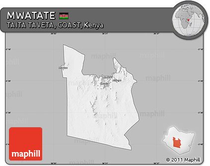 Gray Map of MWATATE, single color outside