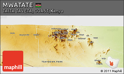 Physical Panoramic Map of MWATATE