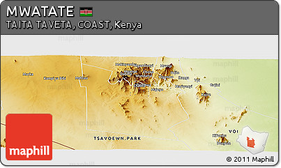 Physical Panoramic Map of MWATATE