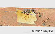 Physical Panoramic Map of MWATATE, satellite outside