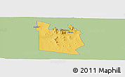 Savanna Style Panoramic Map of MWATATE, single color outside