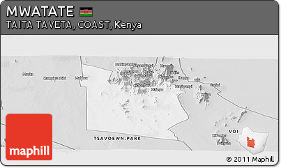 Silver Style Panoramic Map of MWATATE