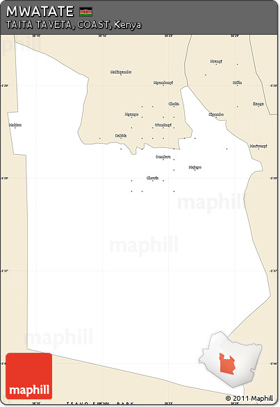 Classic Style Simple Map of MWATATE