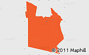 Political Simple Map of MWATATE, single color outside