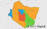 Political Simple Map of TAITA TAVETA, cropped outside
