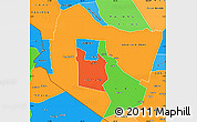 Political Simple Map of TAITA TAVETA, political shades outside