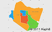Political Simple Map of TAITA TAVETA, single color outside