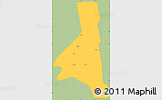 Savanna Style Simple Map of TAVETA, single color outside