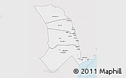 Silver Style 3D Map of TANA RIVER, single color outside