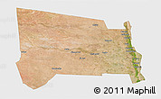 Satellite 3D Map of GALOLE, single color outside