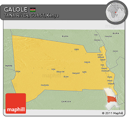 Savanna Style 3D Map of GALOLE
