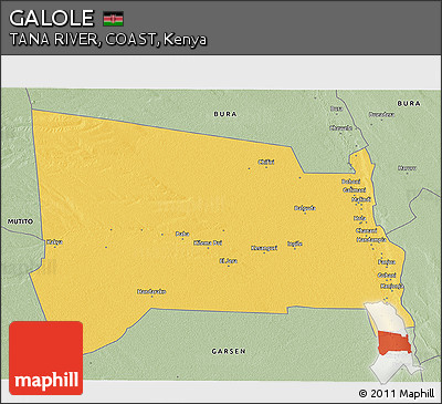 Savanna Style 3D Map of GALOLE