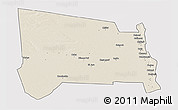Shaded Relief 3D Map of GALOLE, single color outside