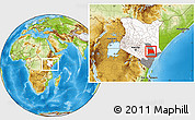 Physical Location Map of GALOLE, highlighted country, highlighted grandparent region, within the entire country