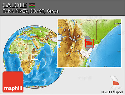 Physical Location Map of GALOLE, highlighted parent region, highlighted grandparent region