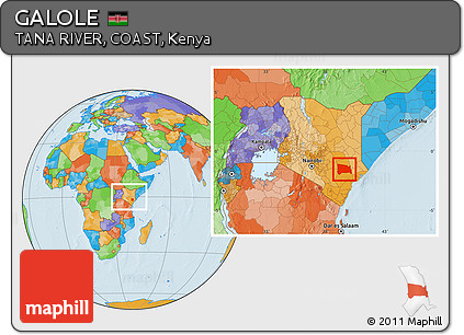 Political Location Map of GALOLE, within the entire country