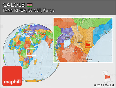 Political Location Map of GALOLE, within the entire country