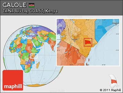 Political Location Map of GALOLE