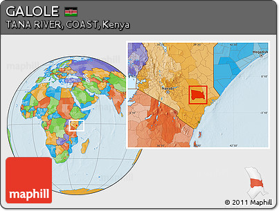 Political Location Map of GALOLE