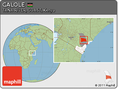 Savanna Style Location Map of GALOLE, highlighted parent region, highlighted grandparent region