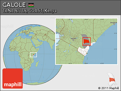 Savanna Style Location Map of GALOLE, highlighted parent region, highlighted grandparent region