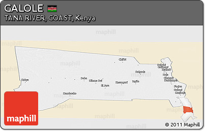 Classic Style Panoramic Map of GALOLE, single color outside