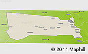 Shaded Relief Panoramic Map of GALOLE, physical outside