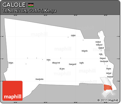 Gray Simple Map of GALOLE, single color outside