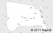 Silver Style Simple Map of GALOLE, single color outside