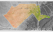 Satellite 3D Map of GARSEN, desaturated