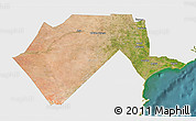 Satellite 3D Map of GARSEN, single color outside
