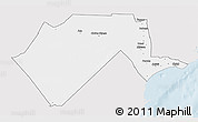 Silver Style 3D Map of GARSEN, single color outside