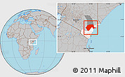 Gray Location Map of GARSEN, highlighted parent region, highlighted grandparent region