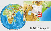 Physical Location Map of GARSEN, highlighted country, highlighted parent region, within the entire country