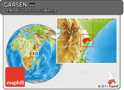 Physical Location Map of GARSEN, highlighted parent region