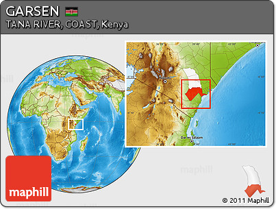 Physical Location Map of GARSEN, highlighted parent region