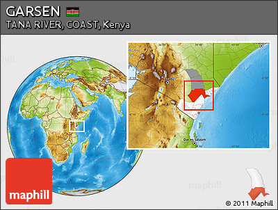 Physical Location Map of GARSEN, highlighted parent region, highlighted grandparent region