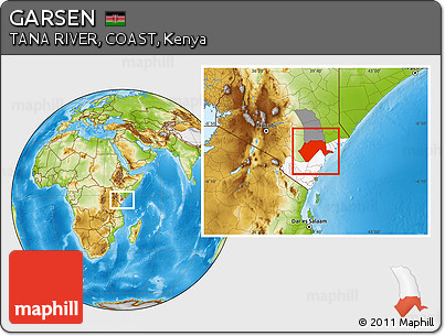 Physical Location Map of GARSEN, highlighted parent region, highlighted grandparent region