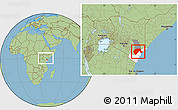 Savanna Style Location Map of GARSEN, highlighted parent region, highlighted grandparent region, within the entire country