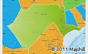 Physical Map of GARSEN, political outside