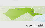 Physical Panoramic Map of GARSEN, lighten