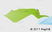Physical Panoramic Map of GARSEN, single color outside