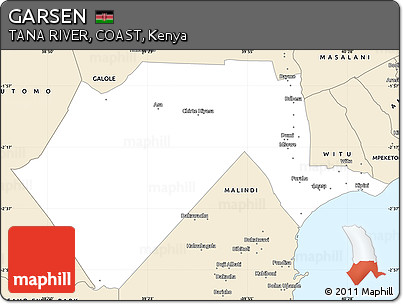 Classic Style Simple Map of GARSEN