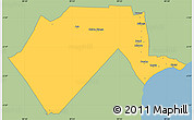 Savanna Style Simple Map of GARSEN, single color outside